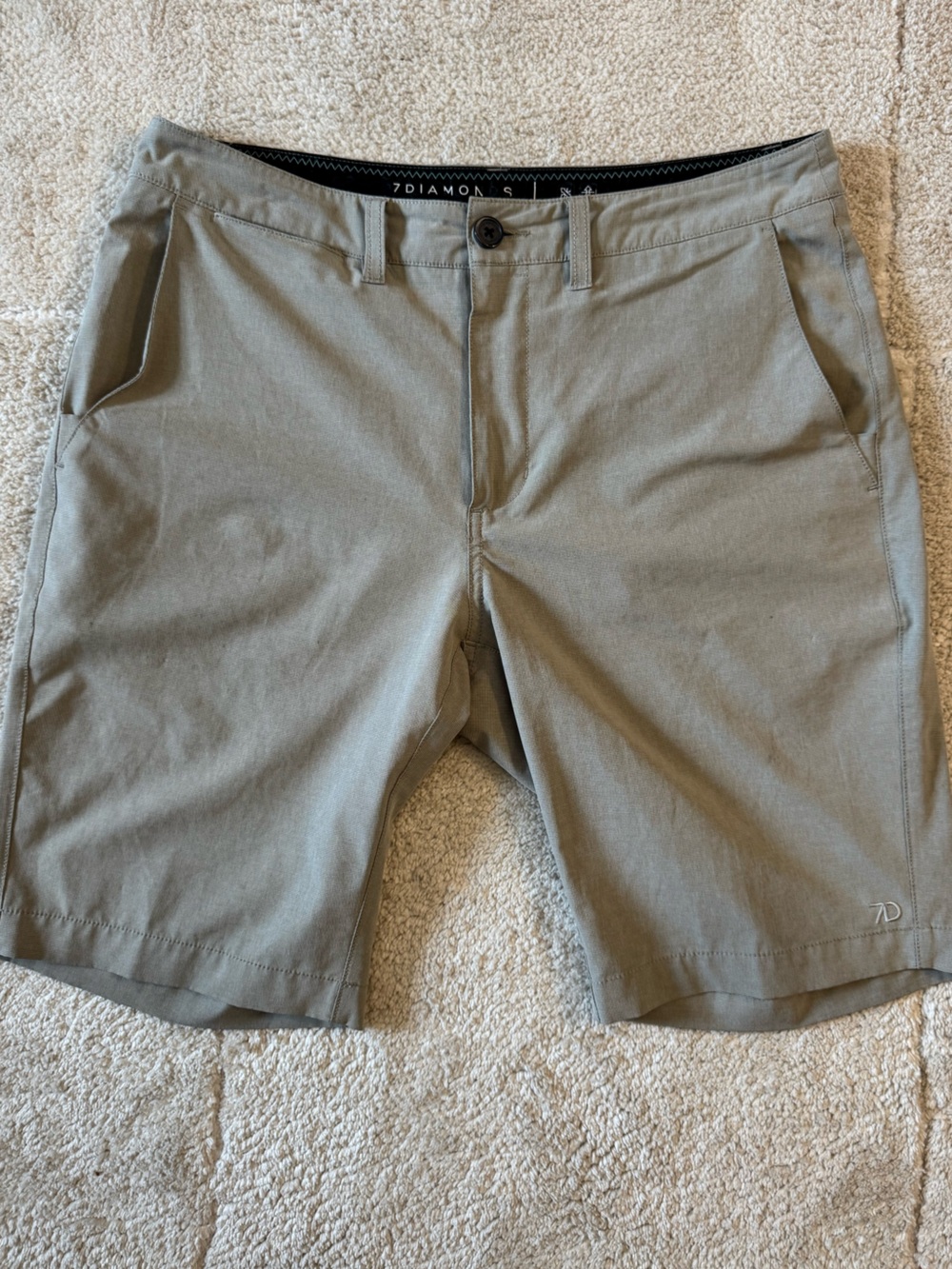 7 Diamonds Men's Tan Performance Chino Shorts
